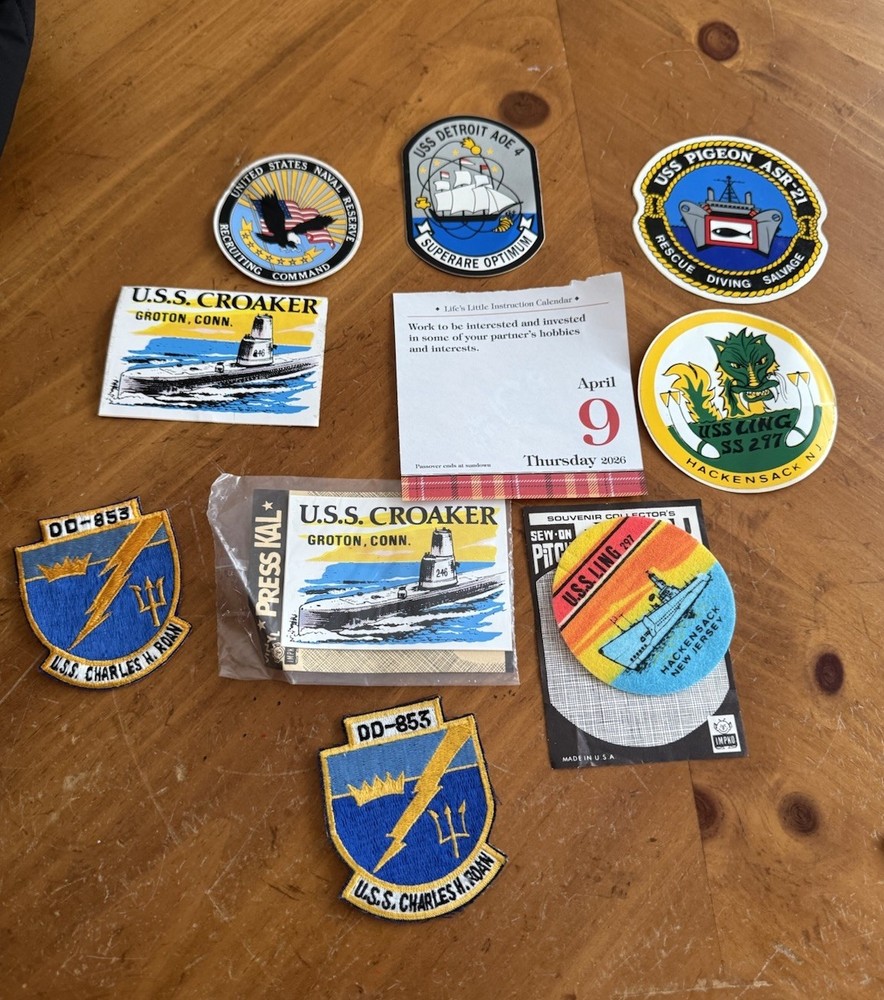 US NAVY STICKER N Patch LOT (10 TOTAL)