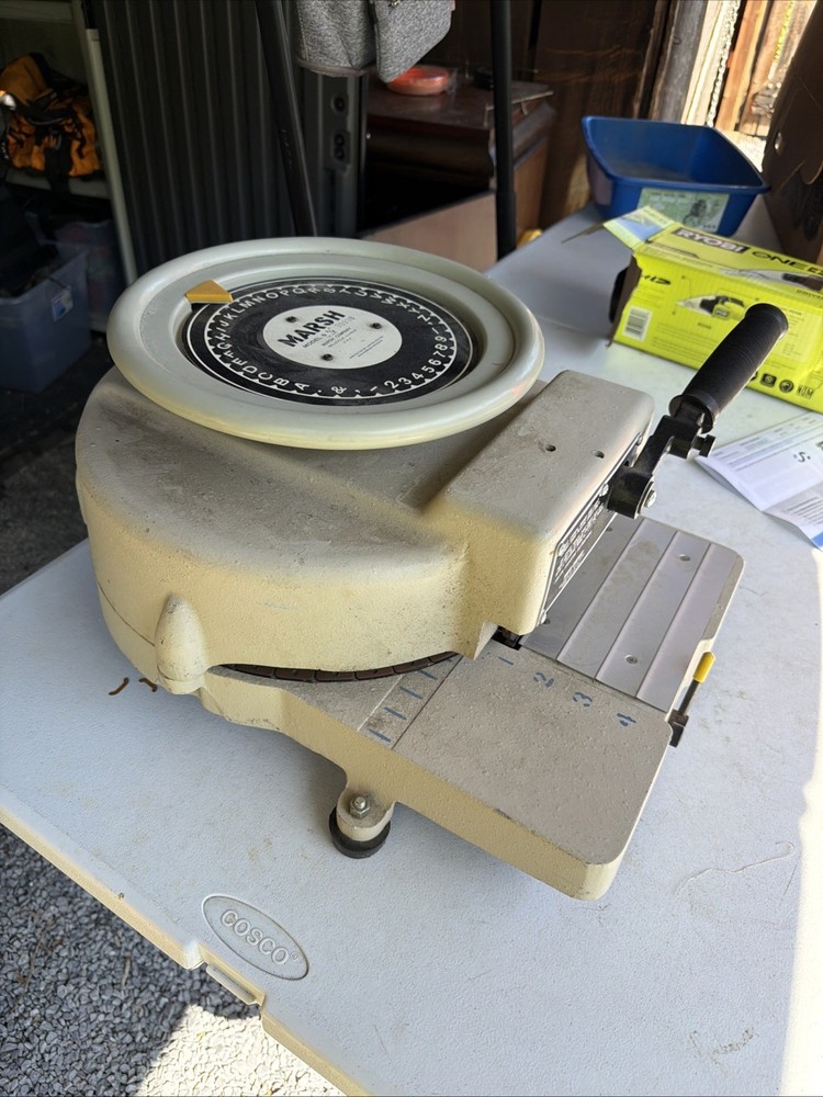 Marsh S 3/4" 19mm Stencil Cutting Machine 35930