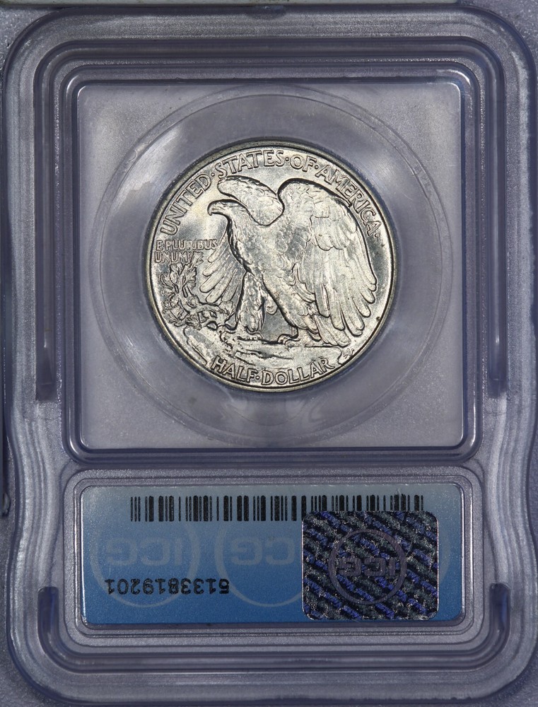 1946 Walking Liberty Half Dollar 50c ICG MS65