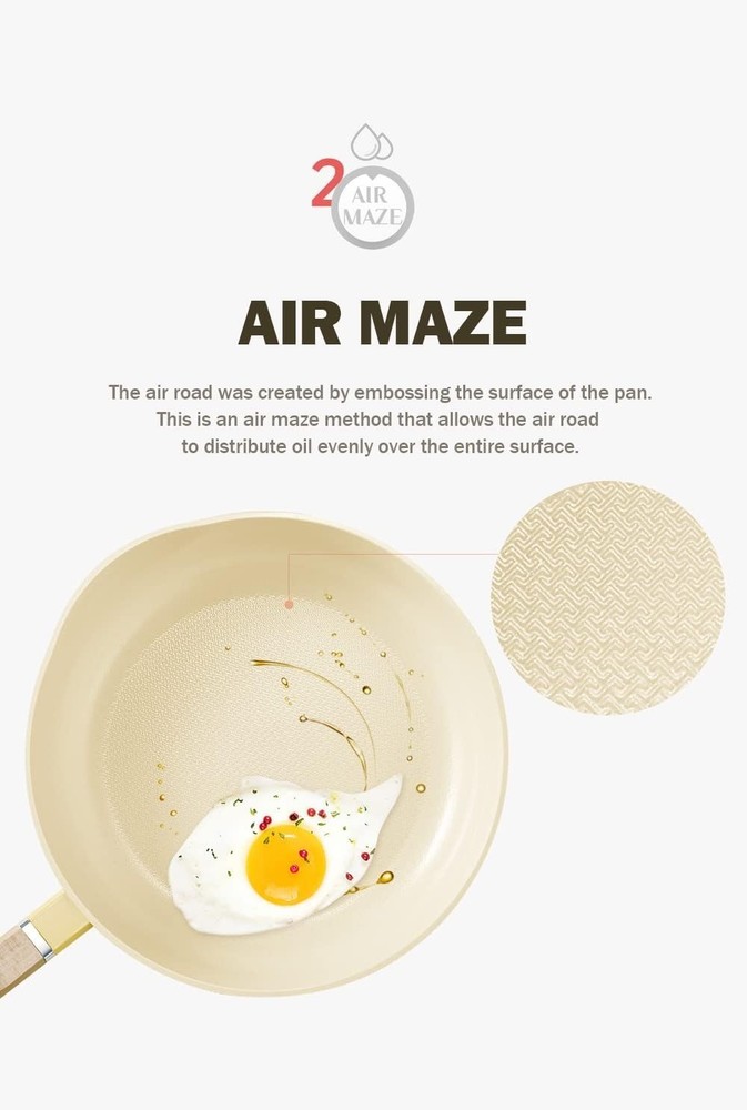 Filtertech Roichen Marsh Yellow 11 inch ceramic multi deep frying pan