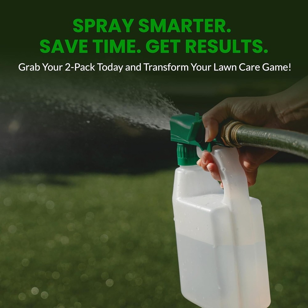 Refillable Multipurpose Hose-End Sprayer 32oz (Pack of 2) () 60:1 Spray Ration