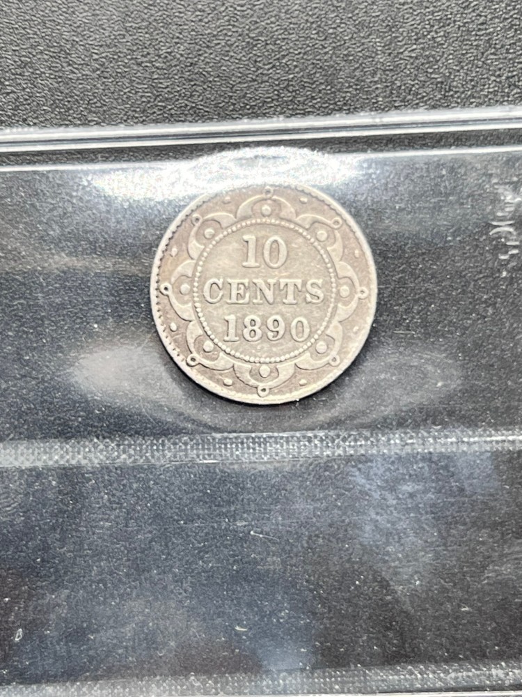1890 NFLD 10 Cent CCCS Graded F-15