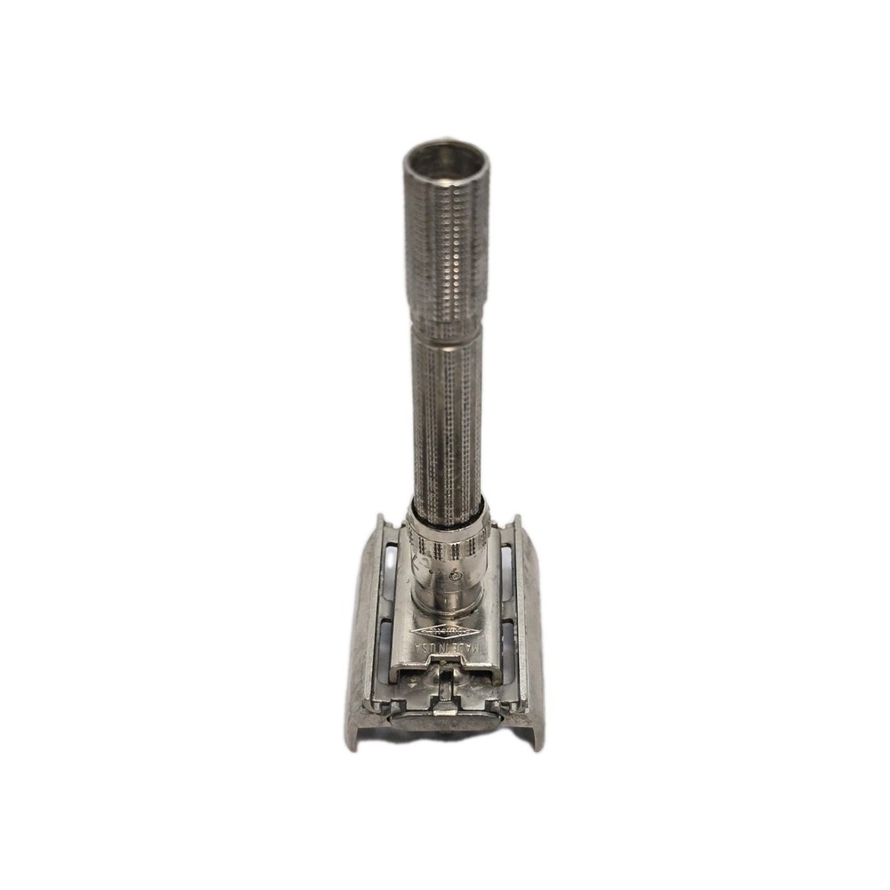 1963 Gillette Slim Adjustable 1-9 DE TTO Razor Date Code I1