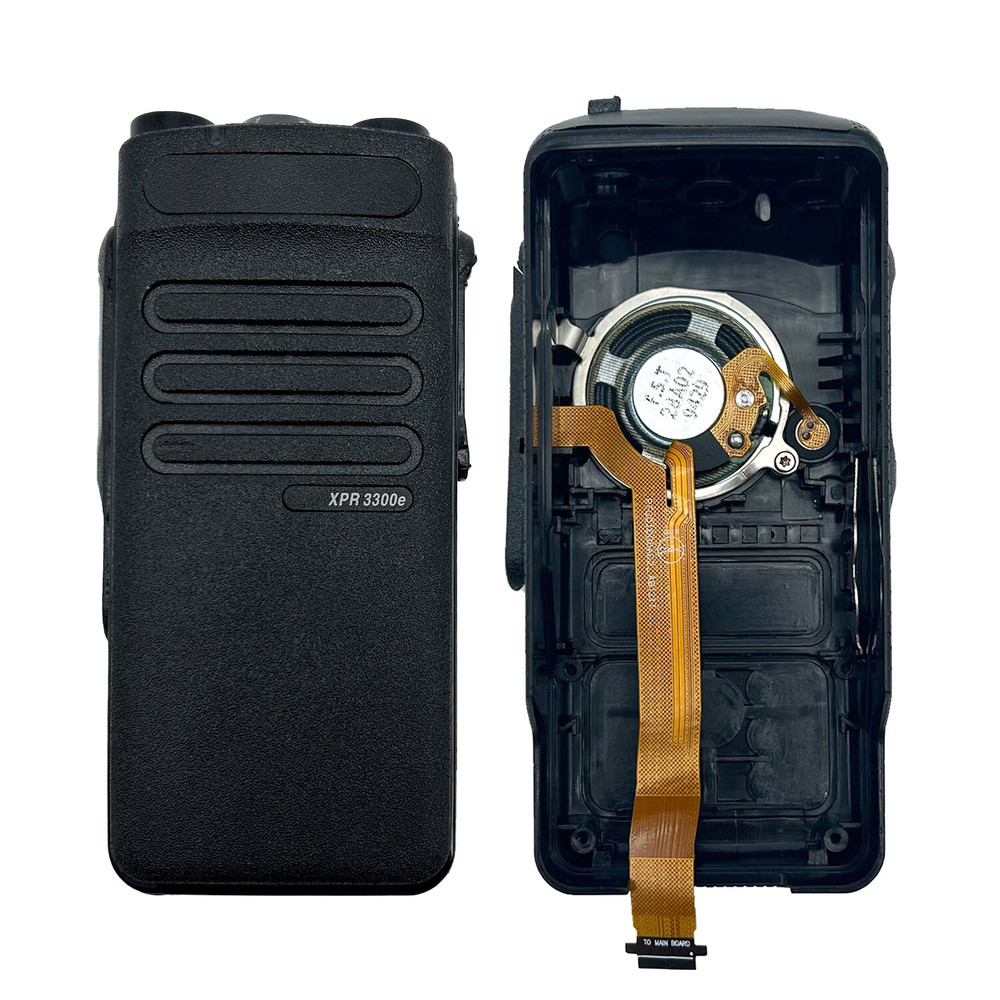 Black Replacement Front Housing Case Kit W/Speaker For XPR3300e Handheld Radio