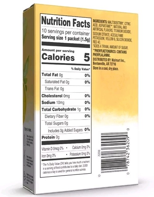 6 Boxes Great Value Melon Sugar Free Drink Mix - 60 Packets