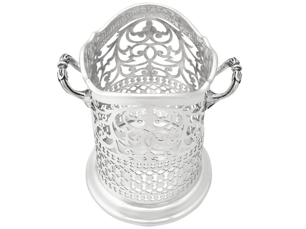 Sterling Silver Bottle Coaster - Antique Edwardian