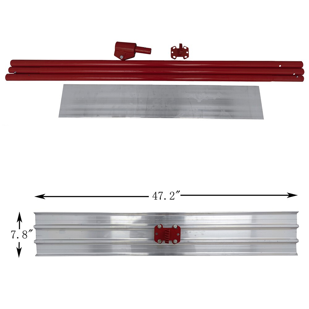 47"x7.8" Square Bull Float Concrete Cement Surface Smooth 17ft Pole Adjust Angle