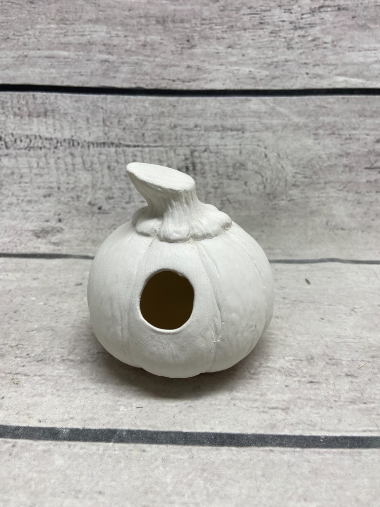 Ceramic Bisque Pumpkin Paint Ghost Halloween Fall Decor Set