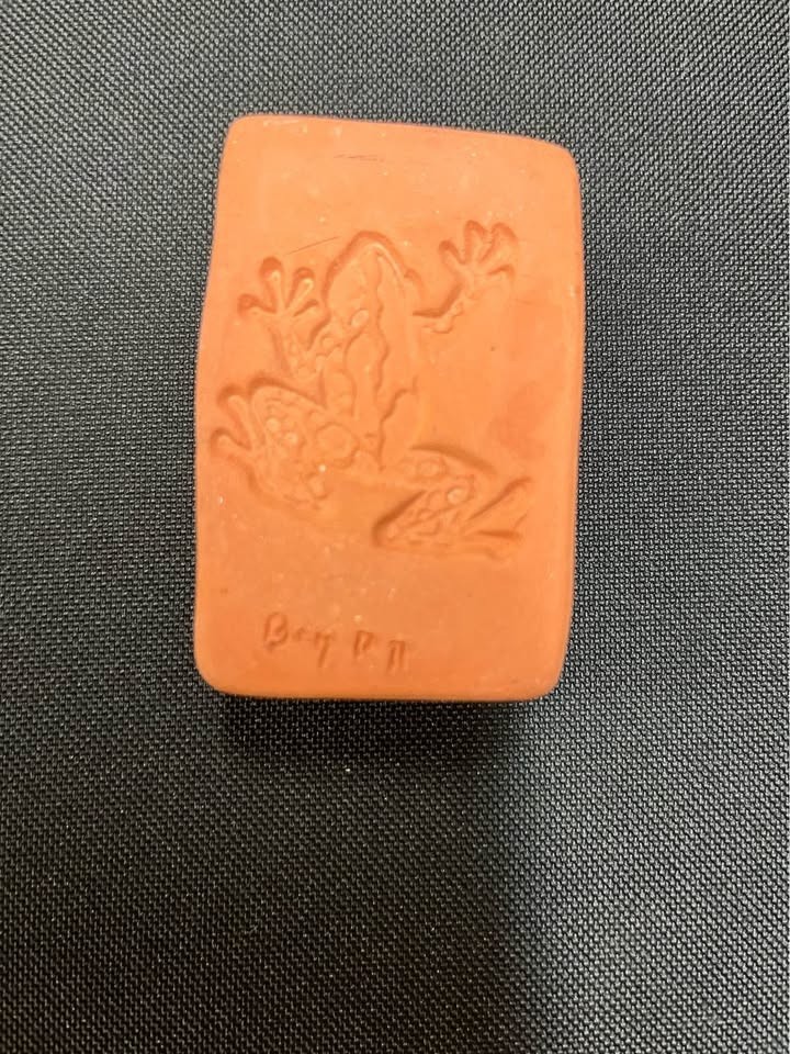 Frog Matchbox with Ceramic Cover