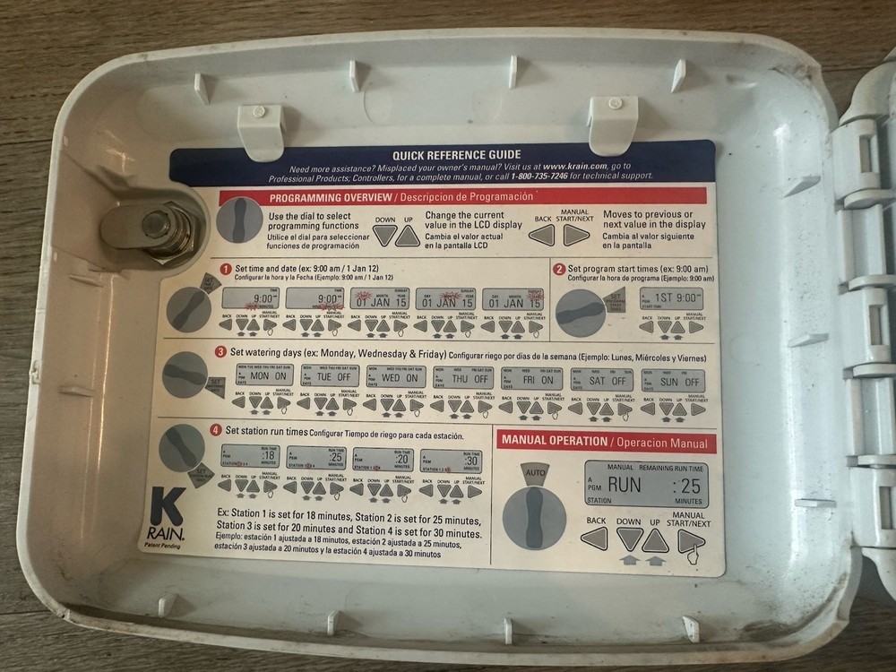 K-Rain Pro EX 2.0 Irrigation/Sprinkler Controller Model 3202