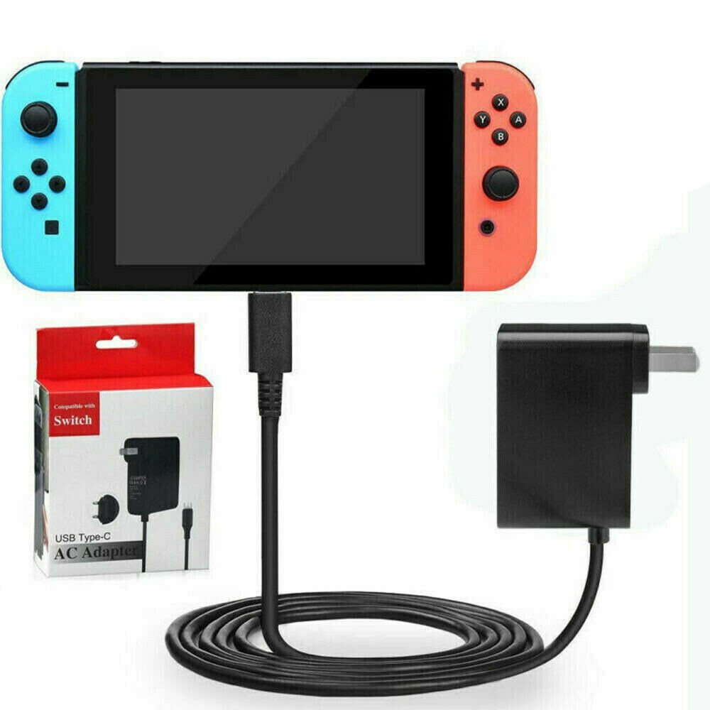 Fast Charging Charger AC Adapter Type C Cable 2.4A For Nintendo Switch or LITE