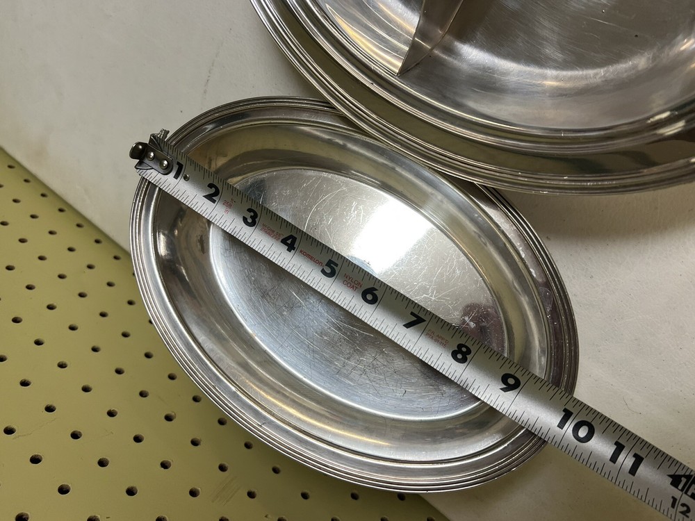 Crescent Silverware Co. Silverplate Serving Dish Covered Antique 4057P Dartmouth