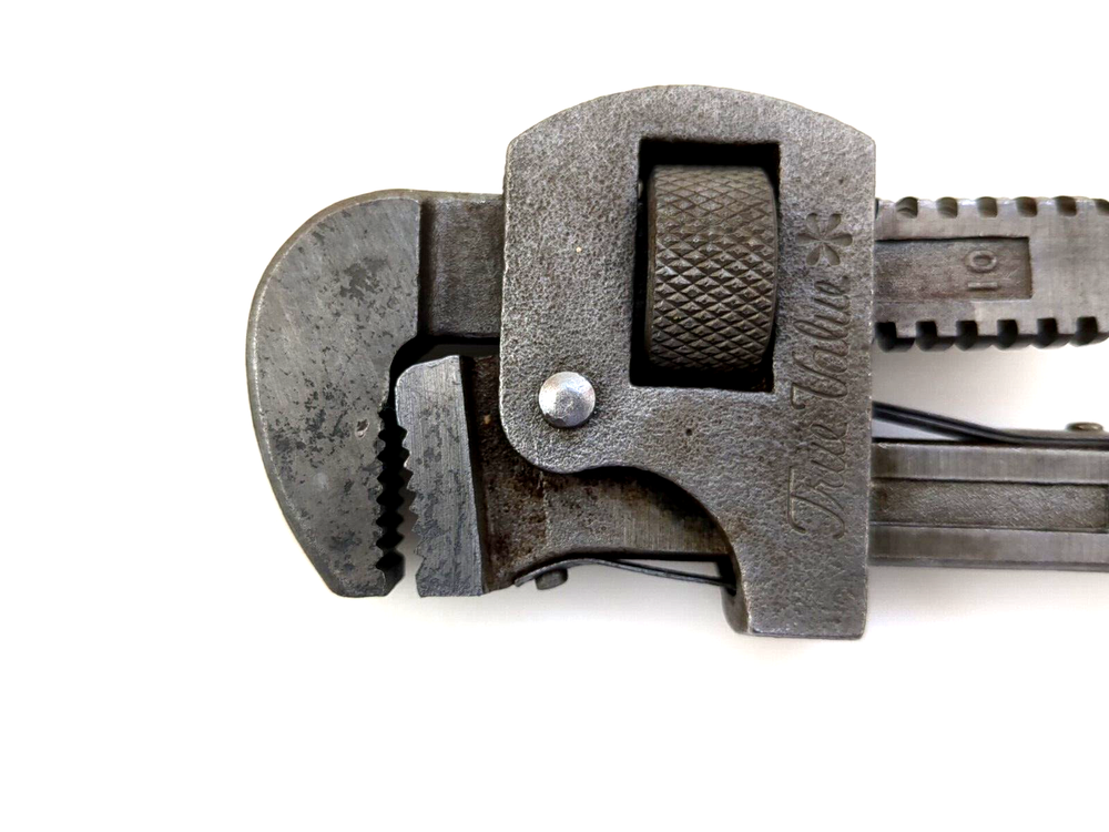 Vintage True Value Pipe Monkey Wrench Hand Tool Adjustable 10"