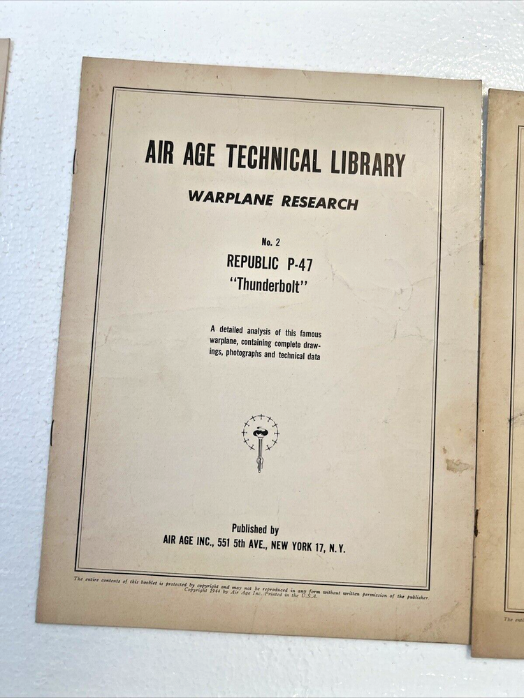Air Age Technical Library Warplane Research Lockheed,Hellcat, Thunderbolt WwII