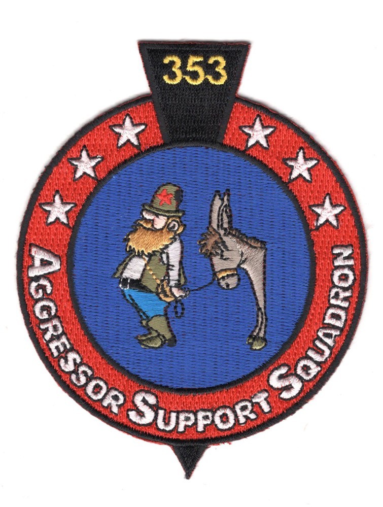 USAF Air Force Patch: 353rd Aggressor Support Squadron - 3 1/4"