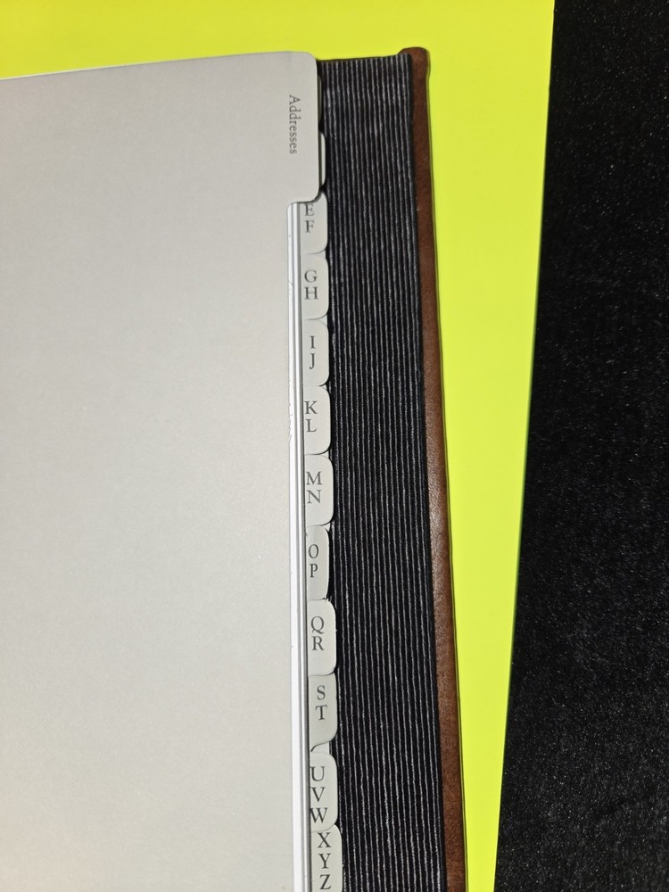 Hallmark Brown Leather 6-Ring Address Book