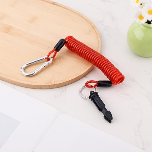 Trailer Brake Away Cable, 6ft High Rebound Spring Breakaway Coiled Cable Strap