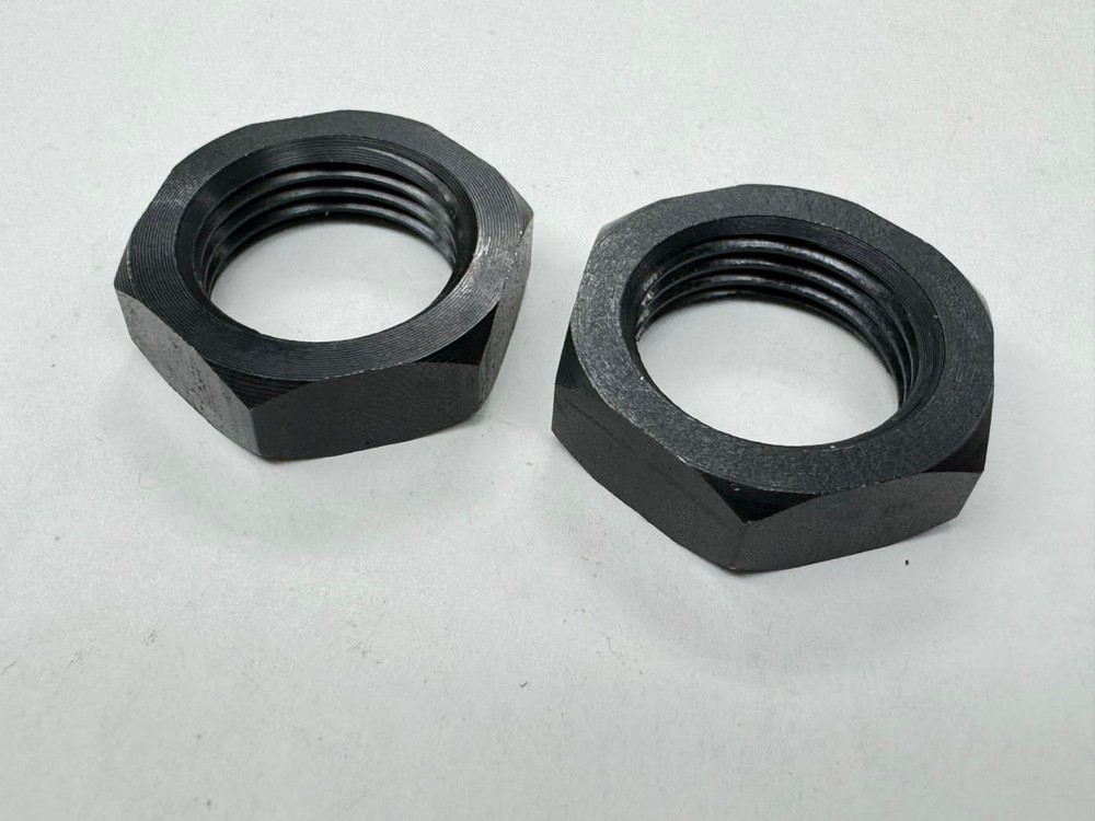 Jam Nuts Thin RH 3/4-16 inch Right Hand Fine Thread Black PAIR