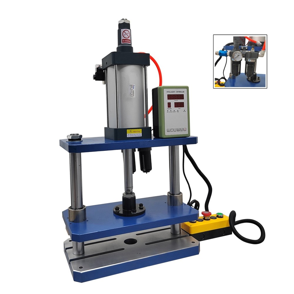 1763Lbs Pneumatic Punch Press Machine with Controller Dual Columns Three Boards