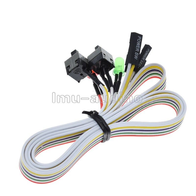 65cm atx Power & Reset Switch + 2led HDD PC Desktop Computer ATX Cable Button