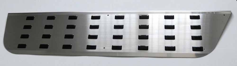 Front Interior Step Cover for VW Transporter 2003-2015 Black | Silver