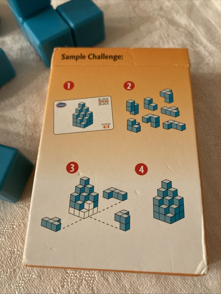 ThinkFun Block By Block 60 Challenges Creative Building Game – Blocks And Cards