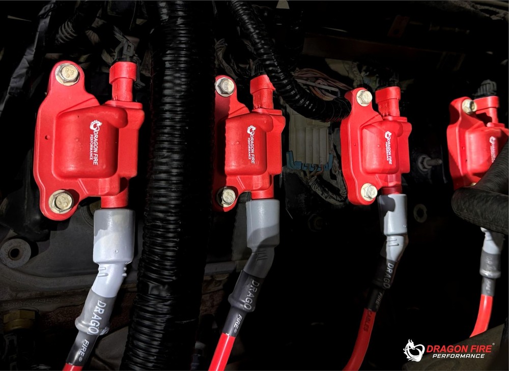 DRAGON FIRE Performance Ignition Power Pack Coils Iridium Spark Plugs Plug Wi...