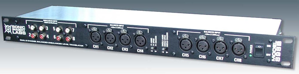 SonicImageryLabs 898B 8Channel Bal 8Channel Unbal Line Level Matching Interface
