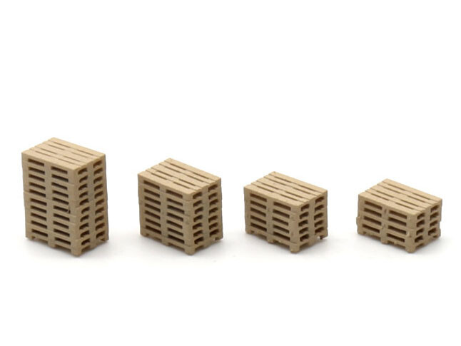 MU N-A50179 - Finished Model Pallet Stack 4x - N Gauge - NEW