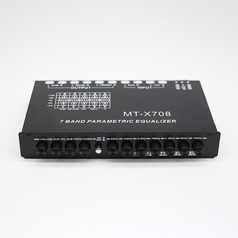 7 Band Equalizer DSP Chip CD AUX Inputs Subwoofer Output Crossover Amplifier