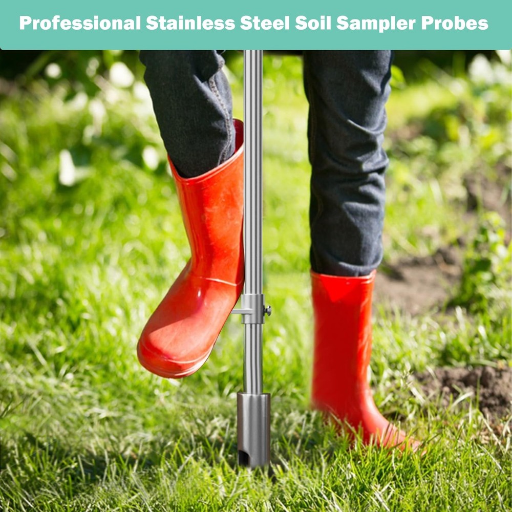 42 in Soil Sampler Probe,Stainless Steel Soil Sampler Probe,with Ejector Foot...