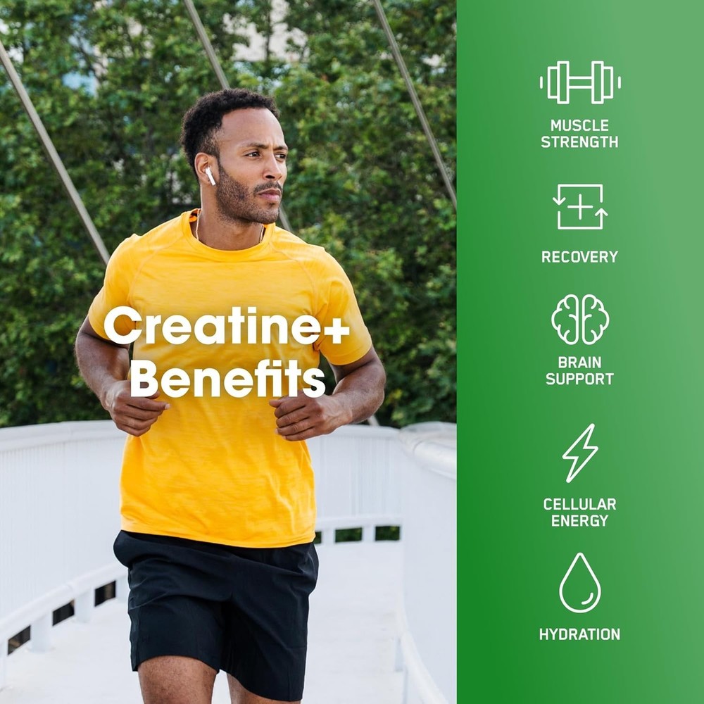 Creatine Monohydrate Plus Powder, Strawberry Peach Flavored Creatine Performa...