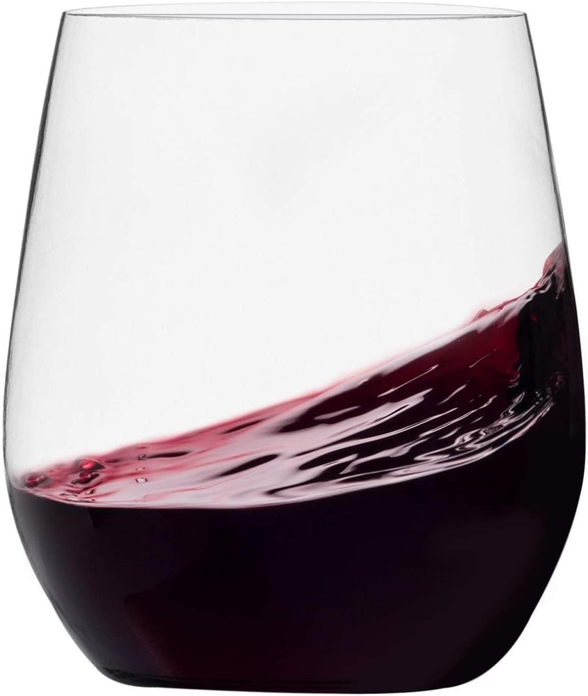 Disposable Plastic Wine Glasses, Steml Clear Shatterproof Cups,