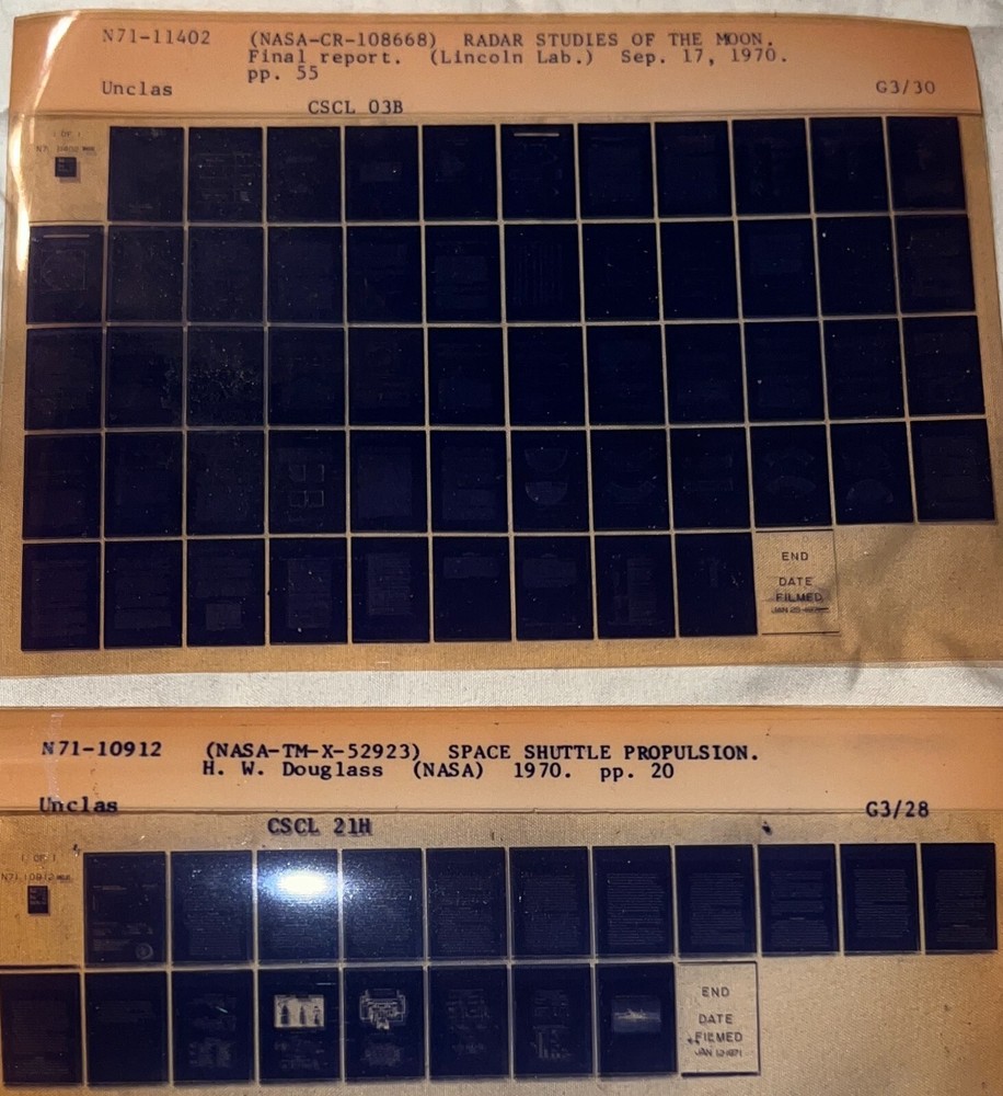 Vintage Moon microfilm NASA  1970's