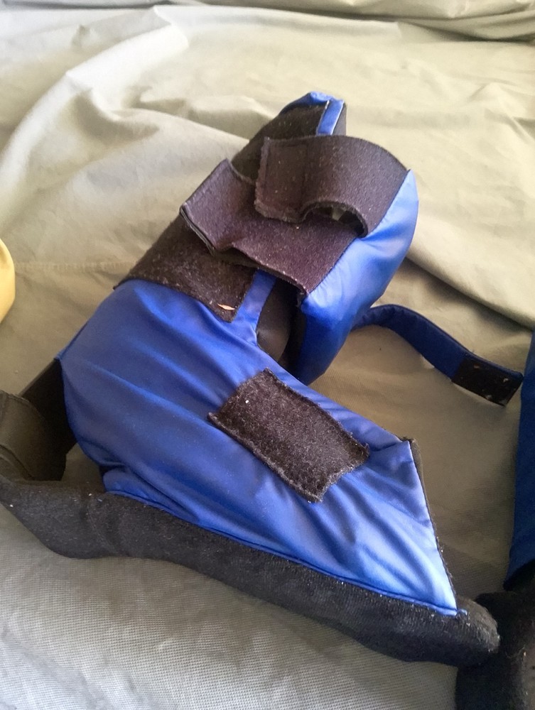 Blue and Black foot /heel protectors- Pair