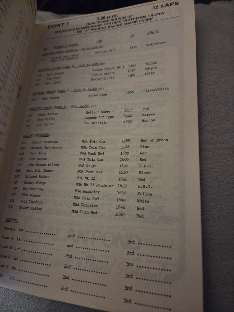 Official programme Croft Autodrome Race Meeting 15th May 1977