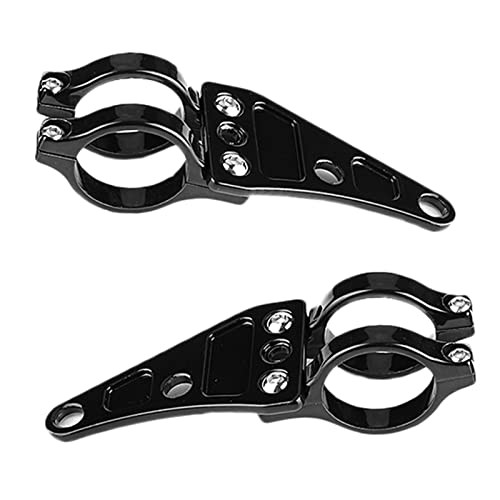 2pcs Fork Headlight Mounting Bracket Clamps Aluminium Adjustable Universal