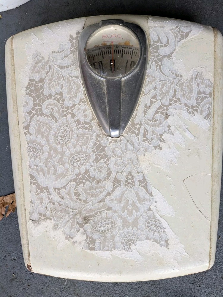 Vintage Borg Bathroom Scale White Great Working Condition 1950s