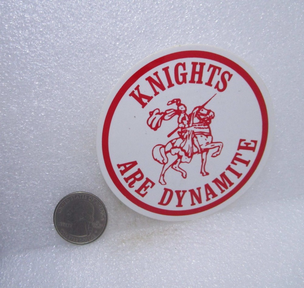 Knights Are Dynamite Plastic Button Pin