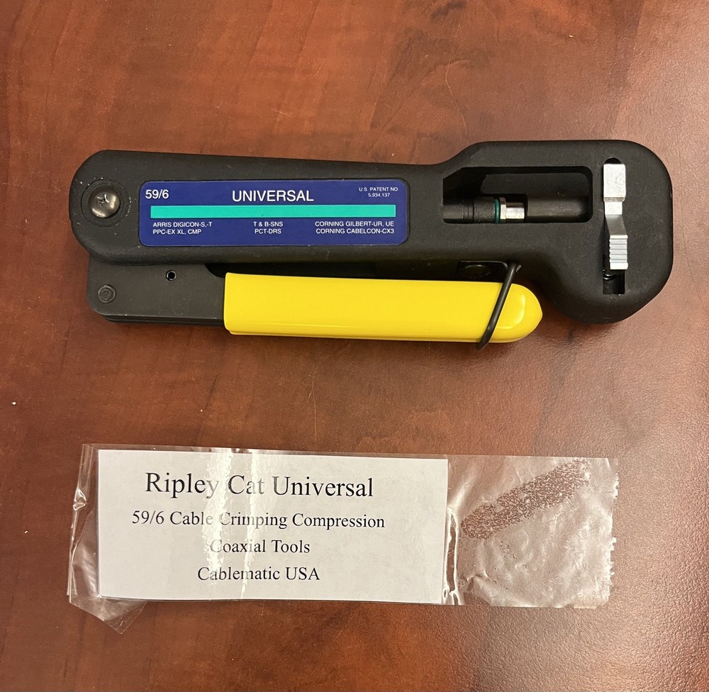 Cablematic Ripley CAT-EX(PPC) 59/6 CABLE CRIMPING COMPRESSION Coaxial TOOL