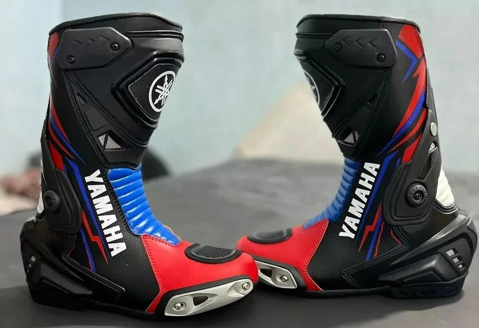 Yamaha Leather Racing Boots for Motorcycles