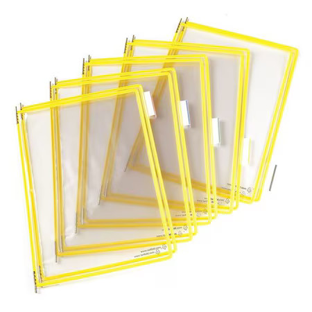 TARIFOLD P040 Pivoting Pockets, Yellow, PK10