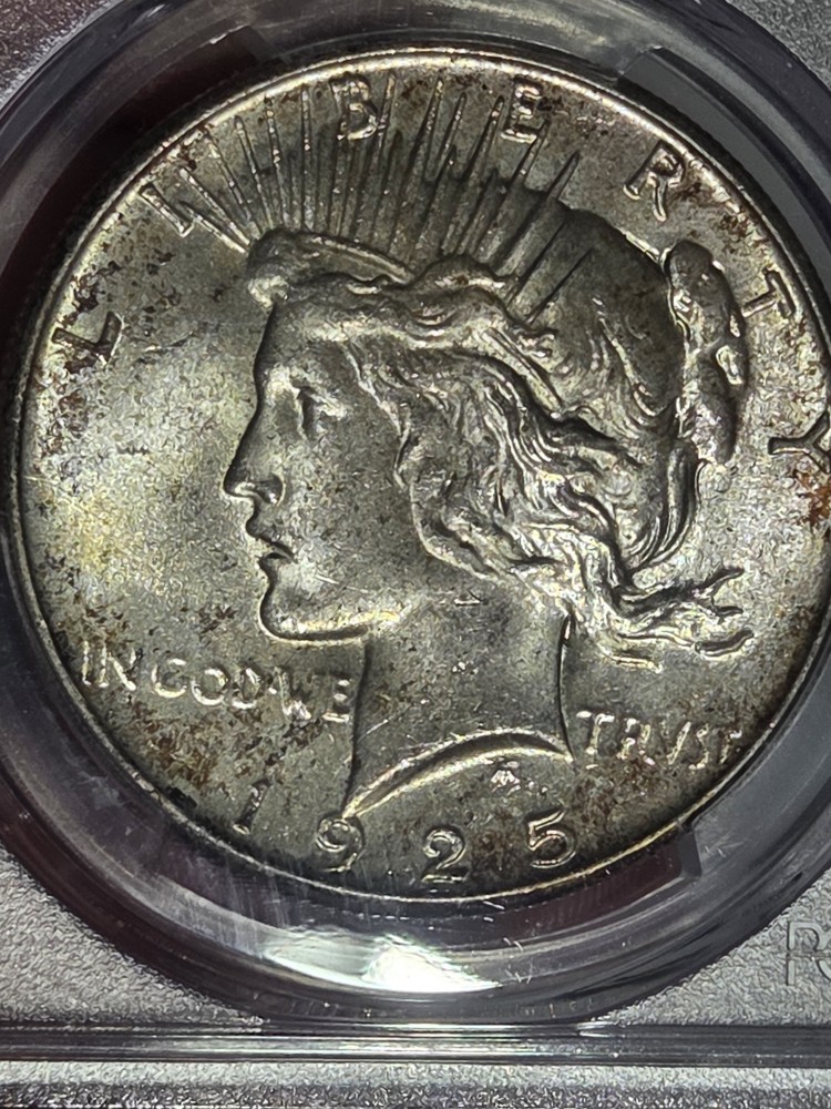 1925 $1 PeaceDollar PCGS MS64 Toned