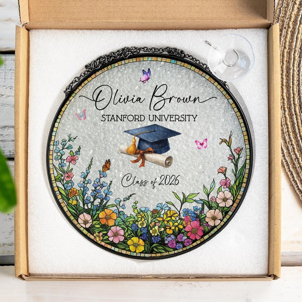 Personalized Graduation Suncatcher Class of 2026 Keepsake Gift for Grad
