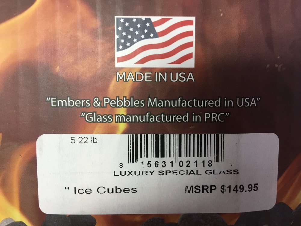 Enhance A Fire LGPS 1" Glass Ice Cubes