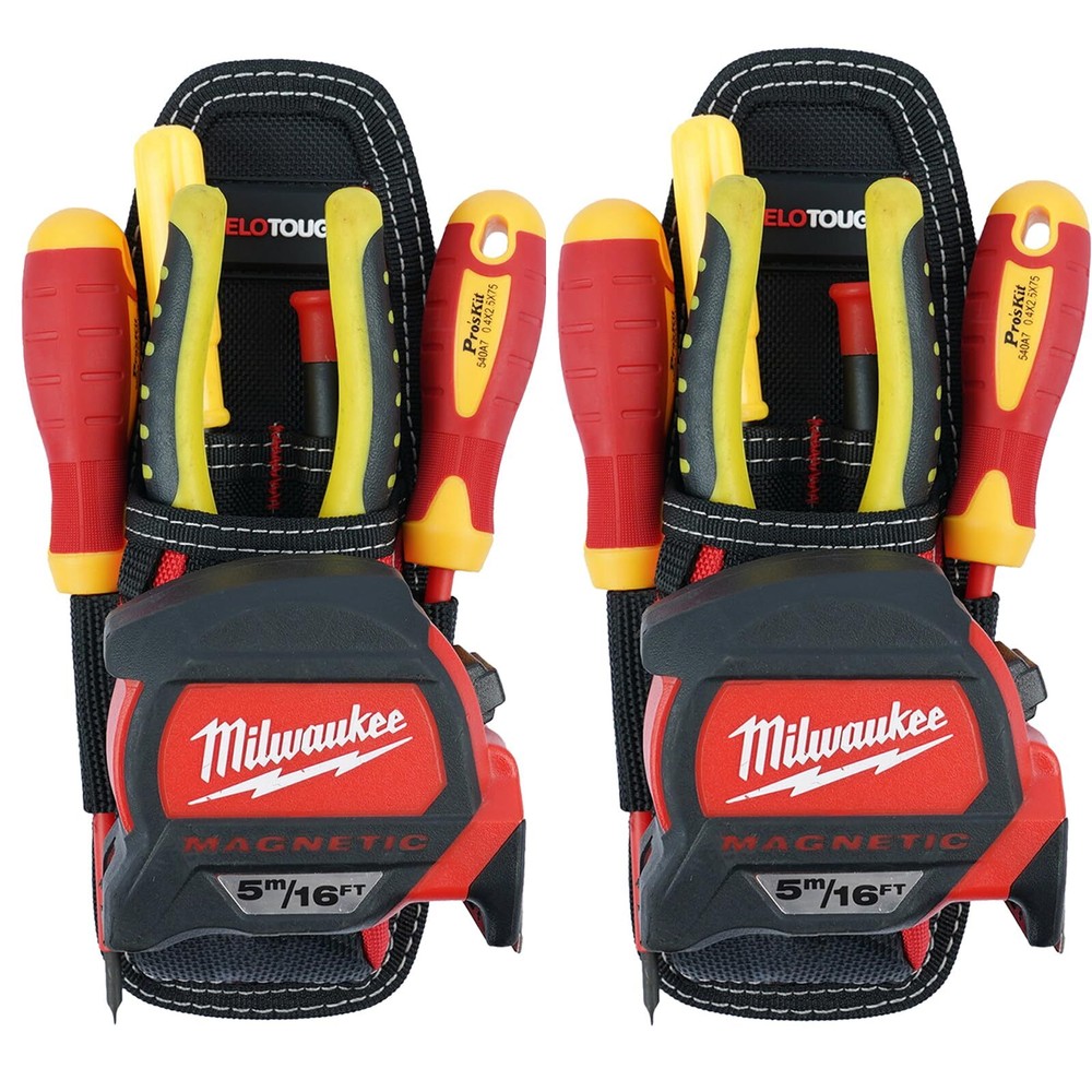 MELOTOUGH Small Tool Pouch Technician's Clip on Tool PouchTool Belt Holster M...
