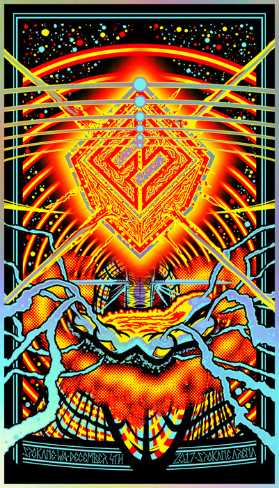 Foo Fighters Poster 12/4/2017 Spokane WA  Signed & Numbered