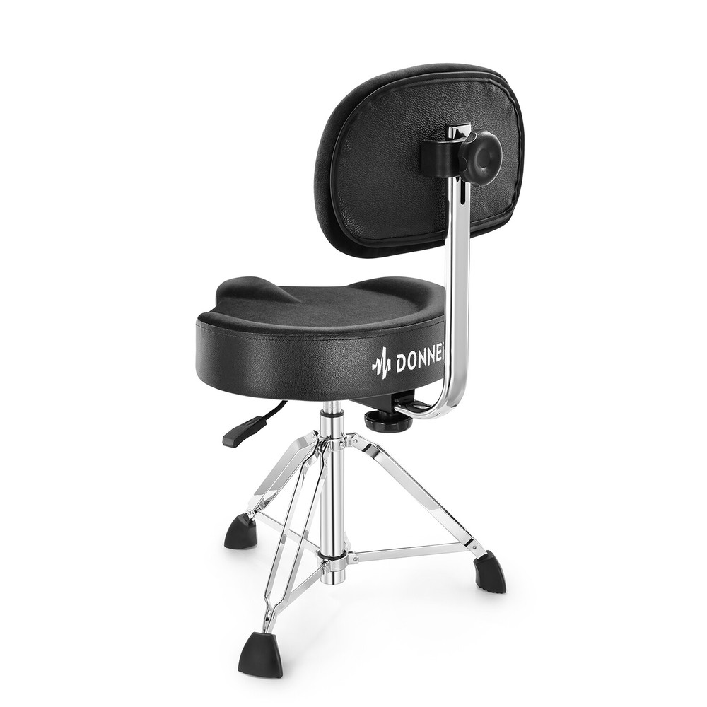 Donner Drum Throne With Backrest Motorcycle Style Stable Height Adjustable Stool