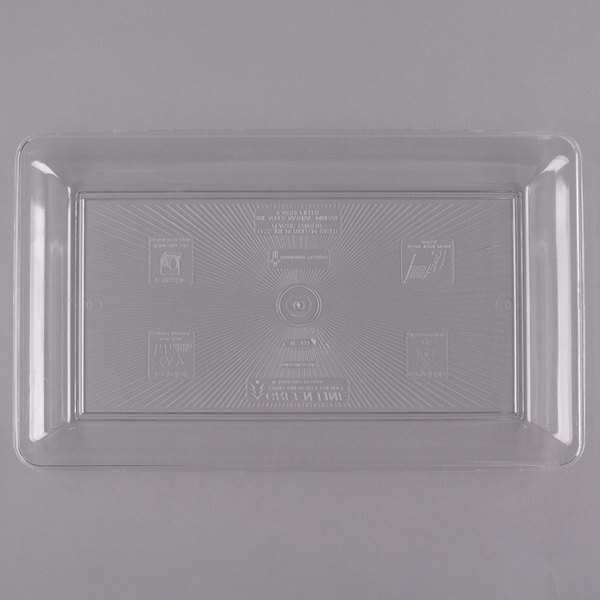 Fineline RC473.CL, 12x18-Inch Platter Clear Plastic Rectangular Trays, 20/CS