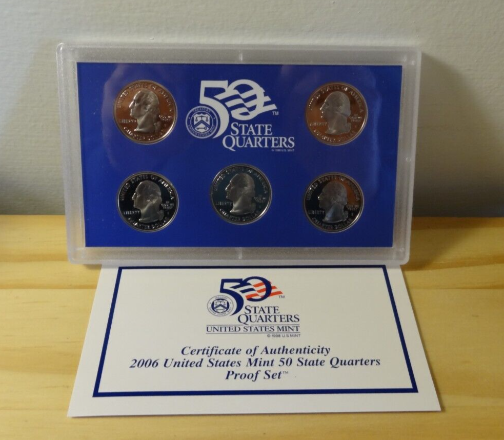 2006 US Clad Quarter Proof Set Coins in Original Mint Packaging